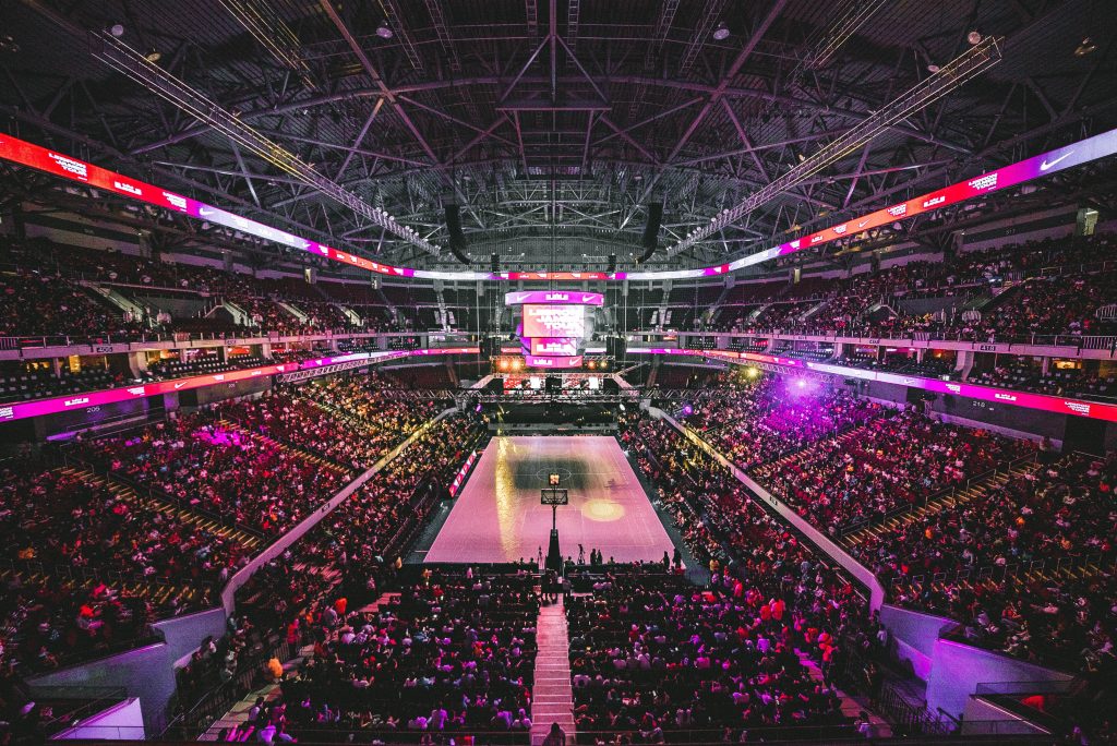 Indoor basketball court